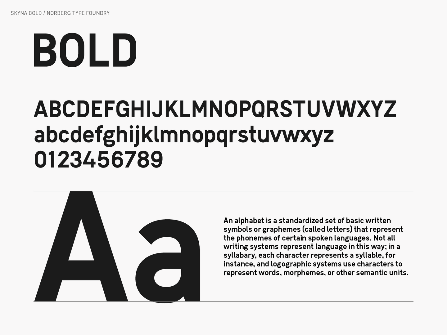 Bold Weight of Skyna - A simple and clean modern sans serif