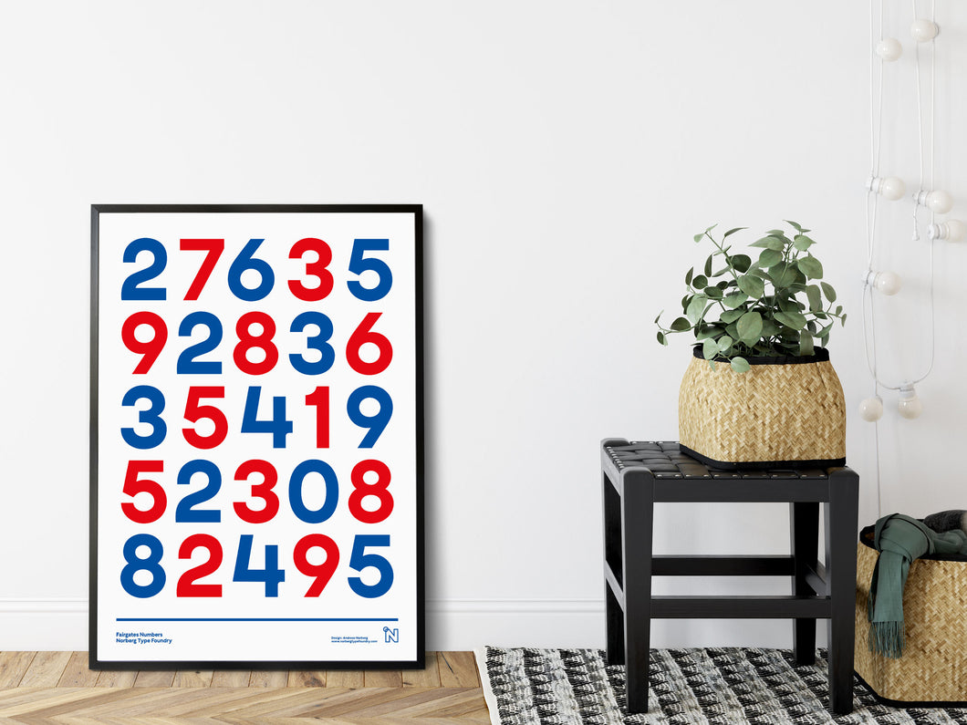 Minimalistic Numbers Poster